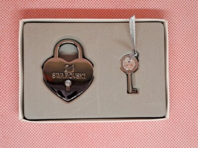 SWAROVSKI * Heart Lock With Key * Herz Schloss mit Schlüssel Kristall * Anhänger