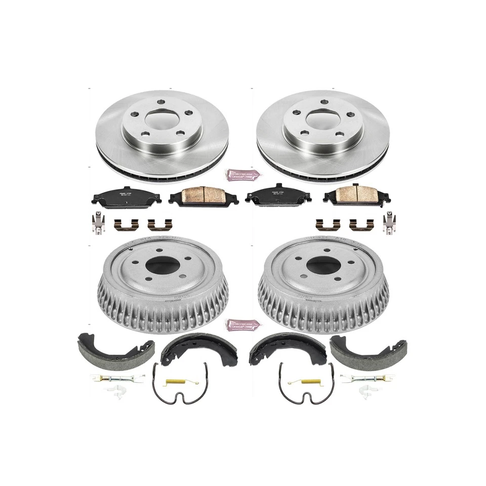 Kits de disco de freno y batería Powerstop KOE15161DK juego de 4 ruedas delanteras y traseras para Chevy Foto 2 de 4