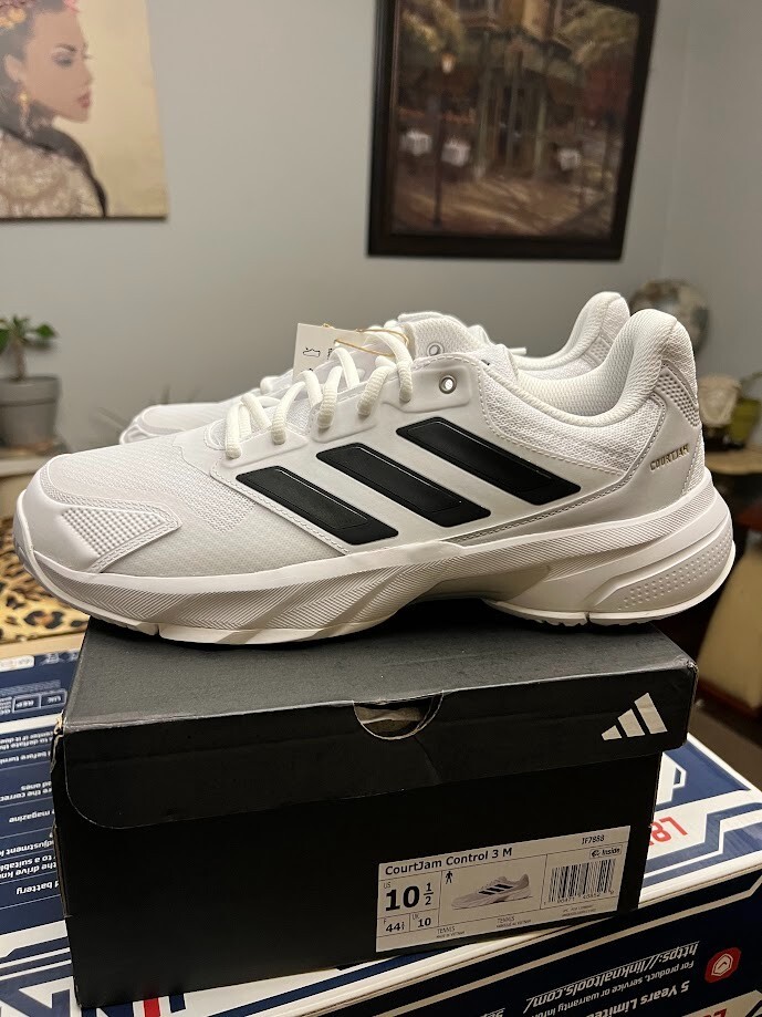 adidas CourtJam Control 3 M Cloud White & Black Men Tennis