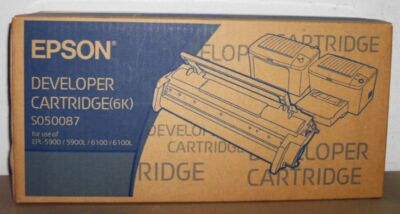 Epson Toner Developer Cartridge EPL 5900 5900L 6100 6100L Black S050087 Original Packaging B