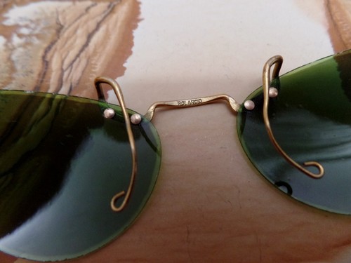 Vintage gold tone Polaroid clip on sunglasses - Picture 4 of 11