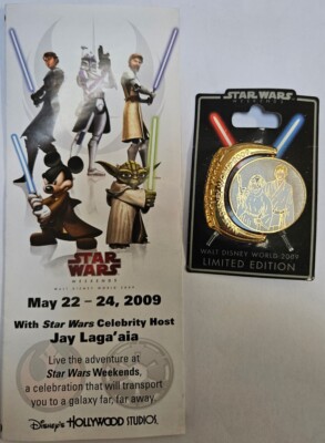 36626 Luke Leia Rebels Star Wars Weekends 2009 WDW Pin Neu LE 1000 & Park Flyer