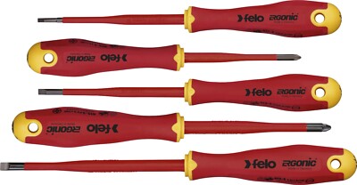 Felo Screwdriver ERGONIC VDE E-slim Set 5-pcs. SL/PZ / 00041385398