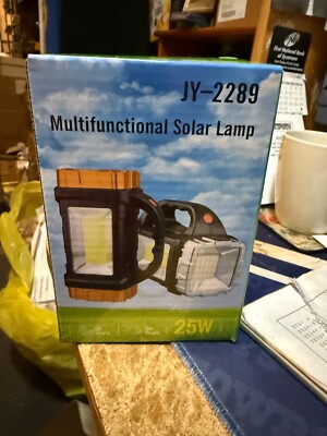 MULTIFUNCTIONAL SOLAR CHARGING LAMP 25W USB CHARGE WORK LIGHT FLASHLIGHT
