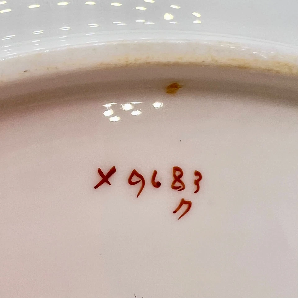 6 PLATOS DE CENA ANTIGUOS FLORALES DE MADERA DE CUÑA - Patrón X9683 - circa 1900 - 10,25" Foto 3 de 4