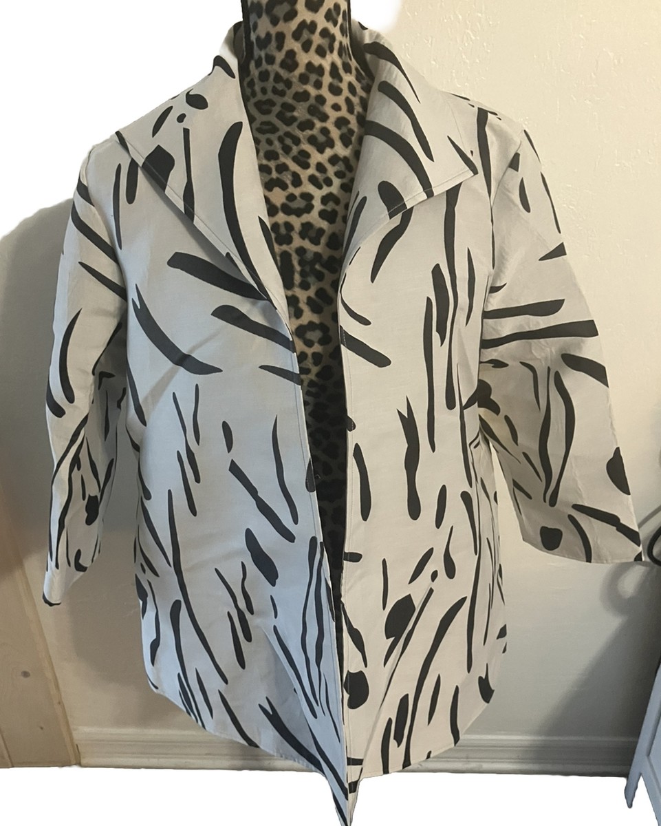 Patchington Jacket L NEW Zebra Animal Print Nylon | eBay
