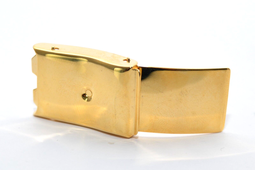 2x Gürtel Klemmschnalle / Schnalle für 25 mm, Metall / Gold, Ratchet Buckle, NOS - Bild 6 von 10