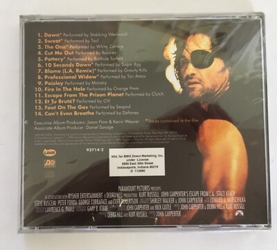 Escape from L.A. by Original Soundtrack (CD, Jul-1996, Atlantic