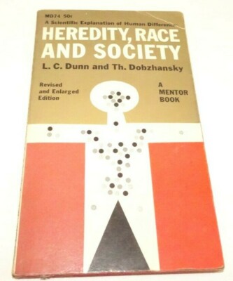 Heredity Race & Society PB Book L C Dunn Th Dobzhansky Human Race Genetics 1960