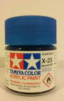 Tamiya acrylic paint X-23  Clear blue 23ml