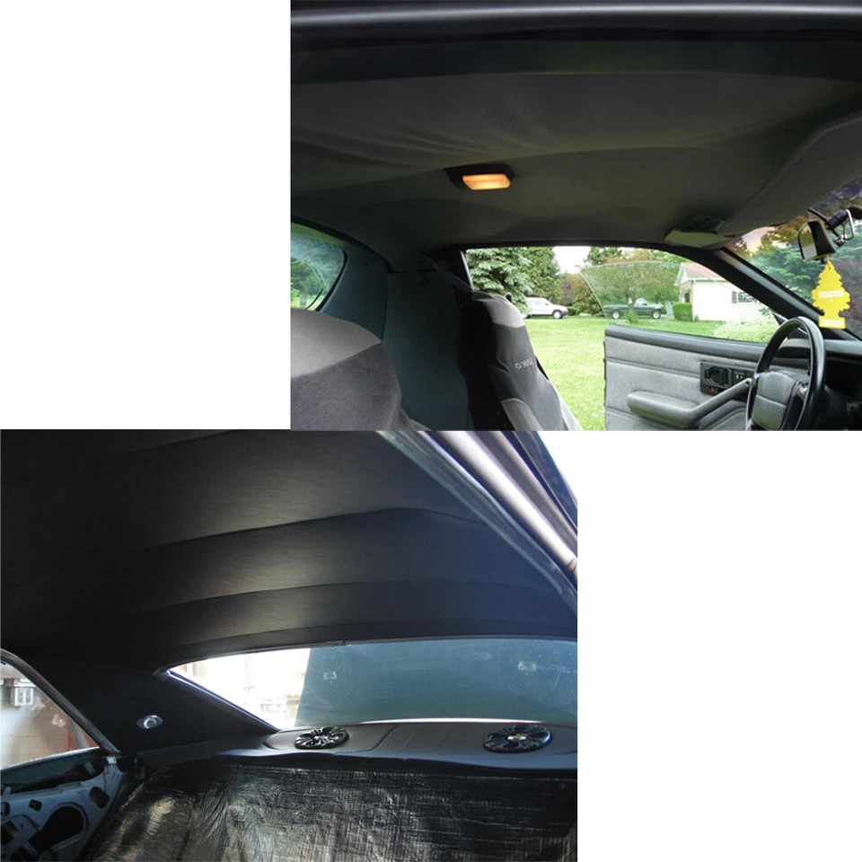 Car Headliner Fabric Foam Back Upholstery Roof Liner Saggy Aging Replace 86"x60" Foto 3 de 4
