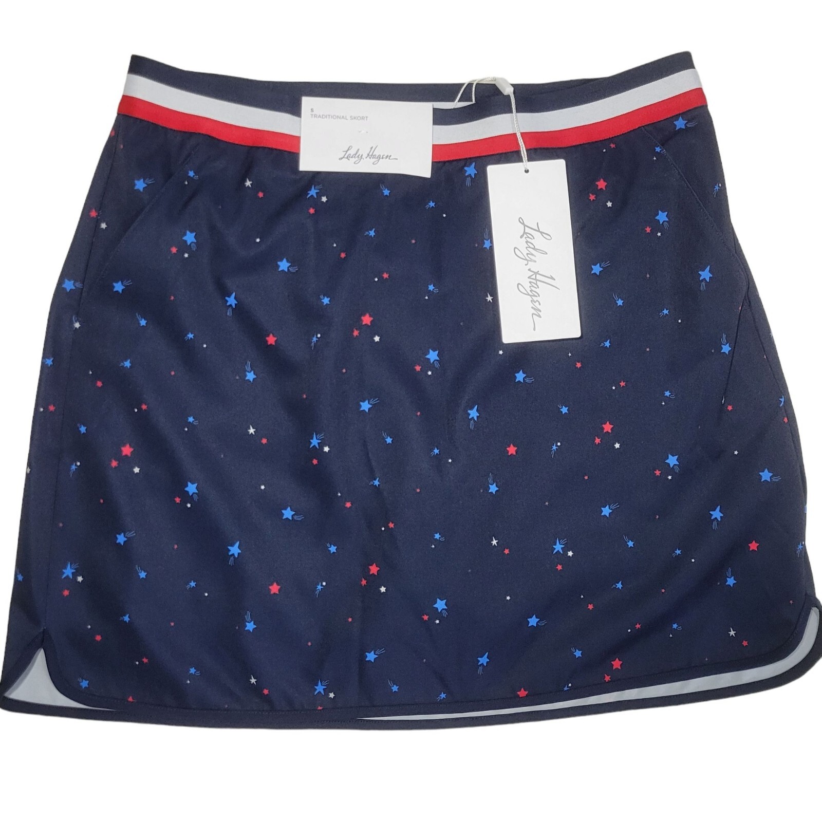 Skort Womens Size Small Upf 50 Stars Patriotic Pull On Skirt