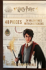 Harry Potter Valentines Cards 1 Pk of 48pcs 24 Valentines/24 Stickers NEW