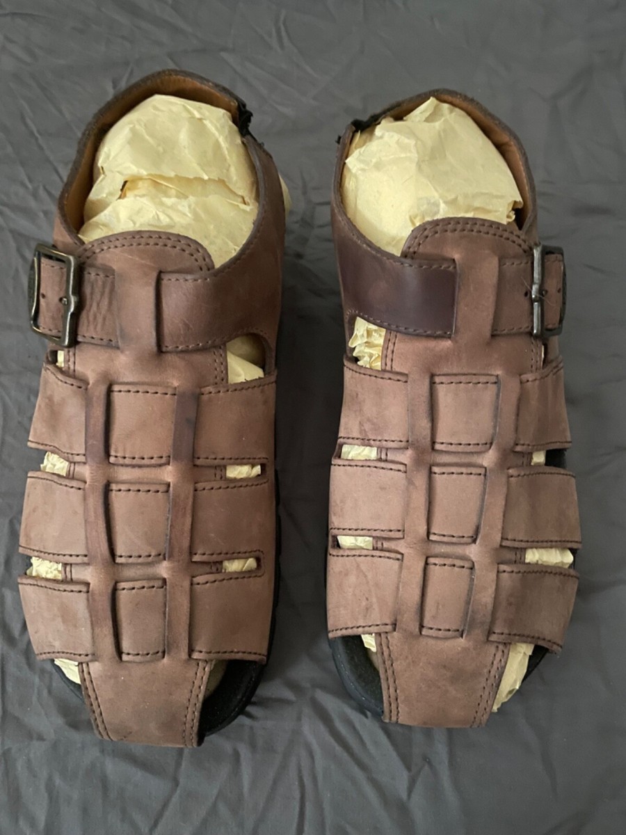 ECCO BROWN LEATHER FISHERMAN SANDAL Play, Casual, Beach  display picture 1