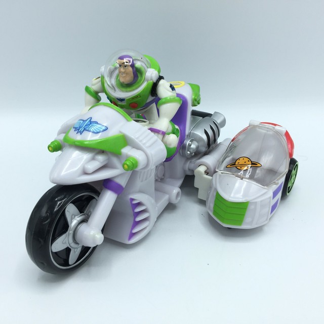 Disney Pixar Toy Story BUZZ LIGHTYEAR Motorcycle w/ Sidecar Hasbro 2004