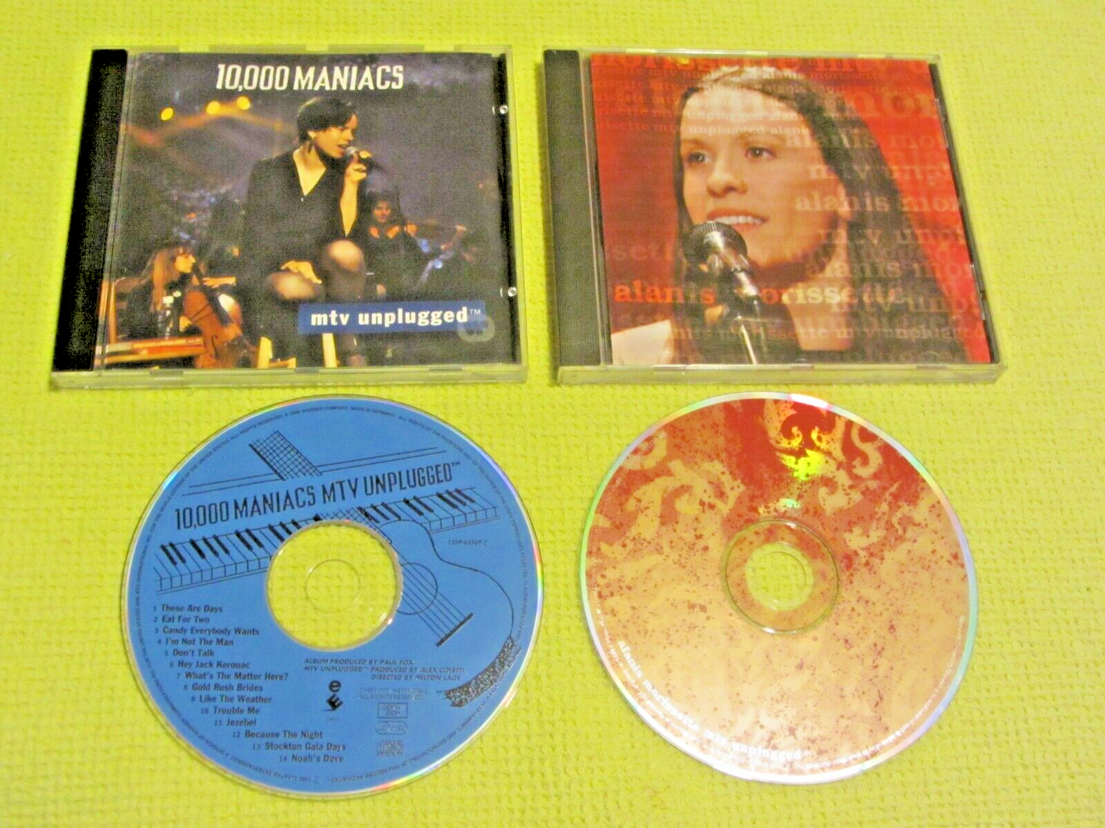 10,000 Maniacs MTV Unplugged & Alanis Morissette MTV Unplugged 2 CD Albums Rock