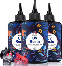 KISREL UV Resin 300G - Upgraded UV Resin Kit, Hard Type Crystal Clear Ultraviole