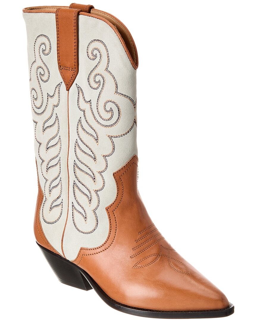 Женские ковбойские сапоги Isabel Marant Duerto из кожи и замши 38 134090₽