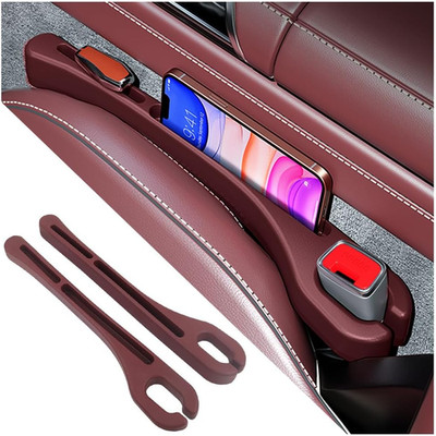 [2026 Upgrade] 2PCS Car Seat Gap Filler with Phone Holder,Multi-Function Car Sid