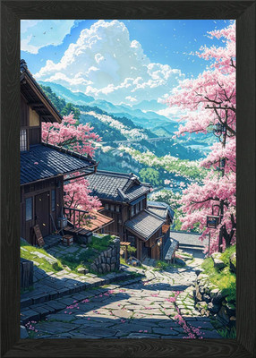 Kirschblüte Japan gerahmtes Wandbild Poster Leinwanddruck Bild