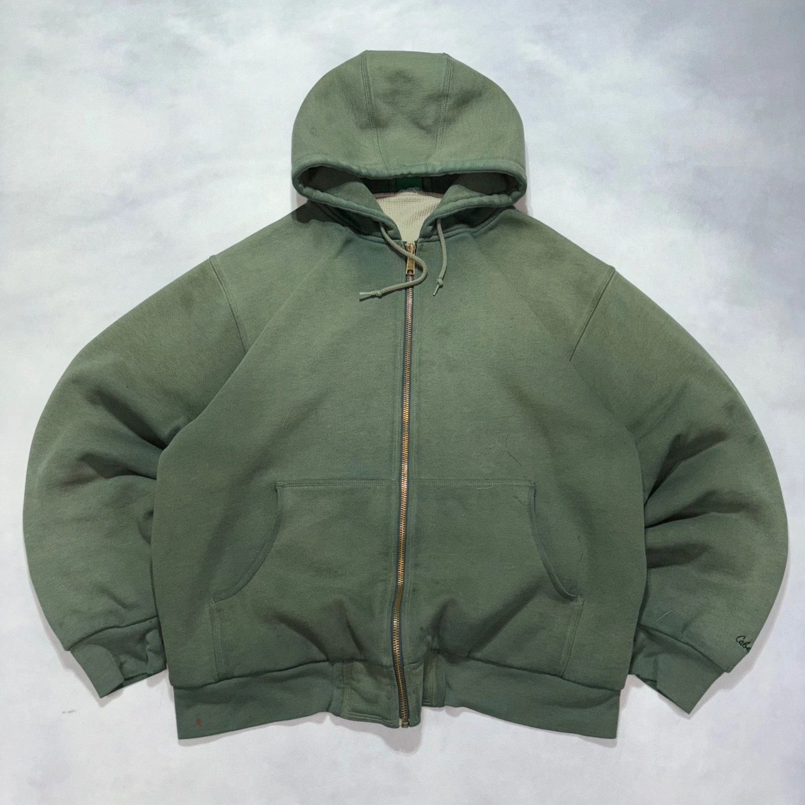 Vintage Cabelas Thermal Lined Full Zip Hoodie Mens XL Tall Green Sun Faded 90s
Opens in a new window