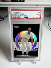 Albert Pujols 2005 Topps Finest Black Refractor SP /99 #5 PSA 9 Mint Pop 4 NO 10