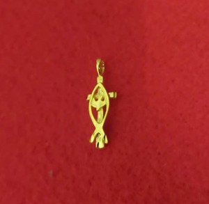 Authentic 14KT GOLD PLATED CROSS WITH DOVE CHARM PENDANT - 2645