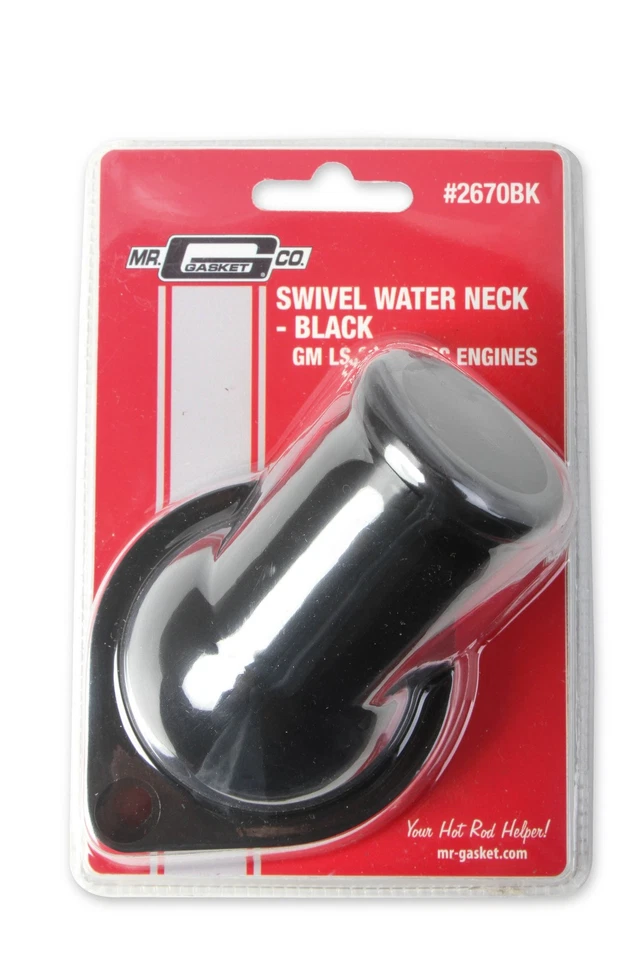 Cuello de agua Mr. Gasket 2670BK LS - giratorio - ángulo de 30 grados - negro Foto 2 de 4