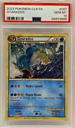 Gyarados PSA 10 – 2023 Pokémon Classic Holo CLB 007