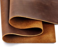 Genuine Leather Tooling Sheets 1.8-2.0MM Thick Full Grain Oil 8"x12", Brown