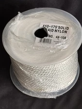 T.W Evans Cordage Co. 44-108 5/16-Inch Solid Braid Nylon Rope 175-Feet Spool