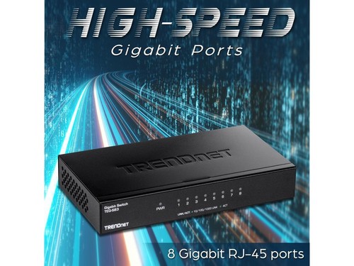 TRENDnet TEG-S83, 8-Port Gigabit Desktop Switch - Picture 5 of 9