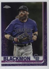 2019 Topps Chrome Purple Refractor 229/299 Charlie Blackmon #160 18bw