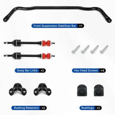 For Ram 1500 09-18 Front Stabilizer Sway Bar Replacement Kit w/ Links & Bushings