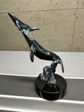 Surfacing Whale with Baby Sculpture Statue 6." Figurine- SPI San Pacific Interna