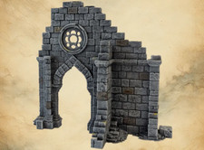 28mm Sci-Fi Wargaming Destroyed Archway Connected With Wall Section