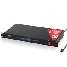 Pyle 1800W 8-Outlet Rack Mount Power Conditioner - 15 Amp Surge Protector wit...
