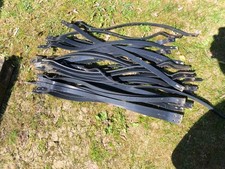 Outdoor Metal Black Fence Slats Used. Qty = 25