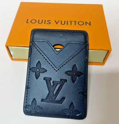 LOUIS VUITTON Porto Carte Magnet  Black Monogram Shadow