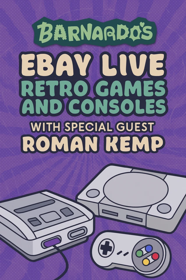 Retro Consoles and Games: Barnardo's Live With Roman Kemp Not to Miss