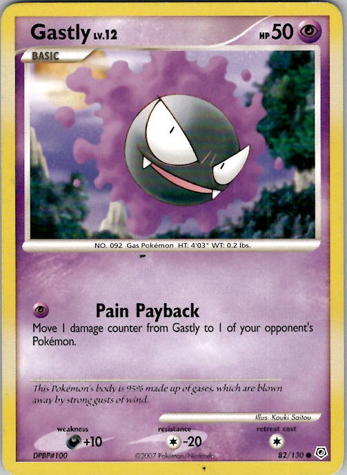Gastly Diamond and Pearl 82/130 Normal LP/NM