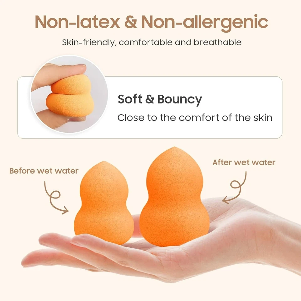 Juego de esponja de maquillaje multicolor de 15 piezas - Licuadora de belleza suave reutilizable sin látex - Imagen 2 de 3