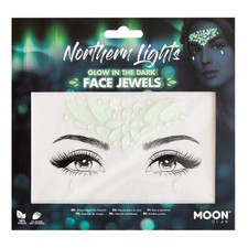 Smiffys Moon Glow Face Jewels, Northern Lights