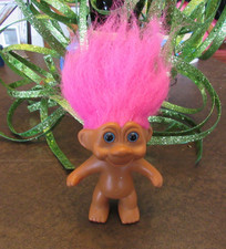 Vintage Russ Troll Doll Pink Hair Blue Eyes Classic Figure Collectible Toy EUC