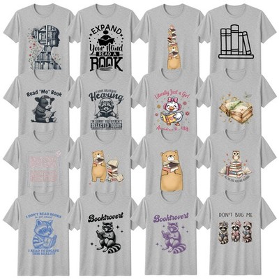 Neuheit Bücherwurm T-Shirt Booktrovert Buchliebhaber Geschenk