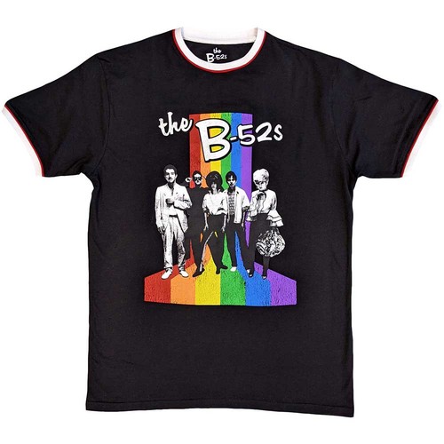 Nasa Maglietta Uomo Licenza Ufficiale - Washed Insignia Ringer - Bianca/Nera Con Collo A Contrasto - Taglie S-XXL - 6