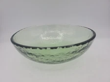 Fire And Light 8" Medium Serving Salad Bowl Olive Green Recycled Art Glass 