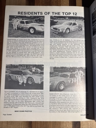1980 USAC Stock Car Race Program, Milwaukee, Joe Ruttman Cover - Picture 7 of 10