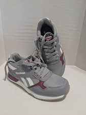 NEW Reebok Classic Jogger Sneaker Boys Size 2 Kids or 12 Shoe Grey/Maroon