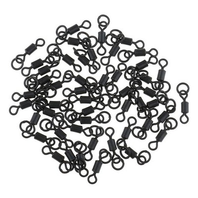 50Pcs Karpfen Angeln Wirbel Micro Haken Ringe Wirbel Stecker Rig